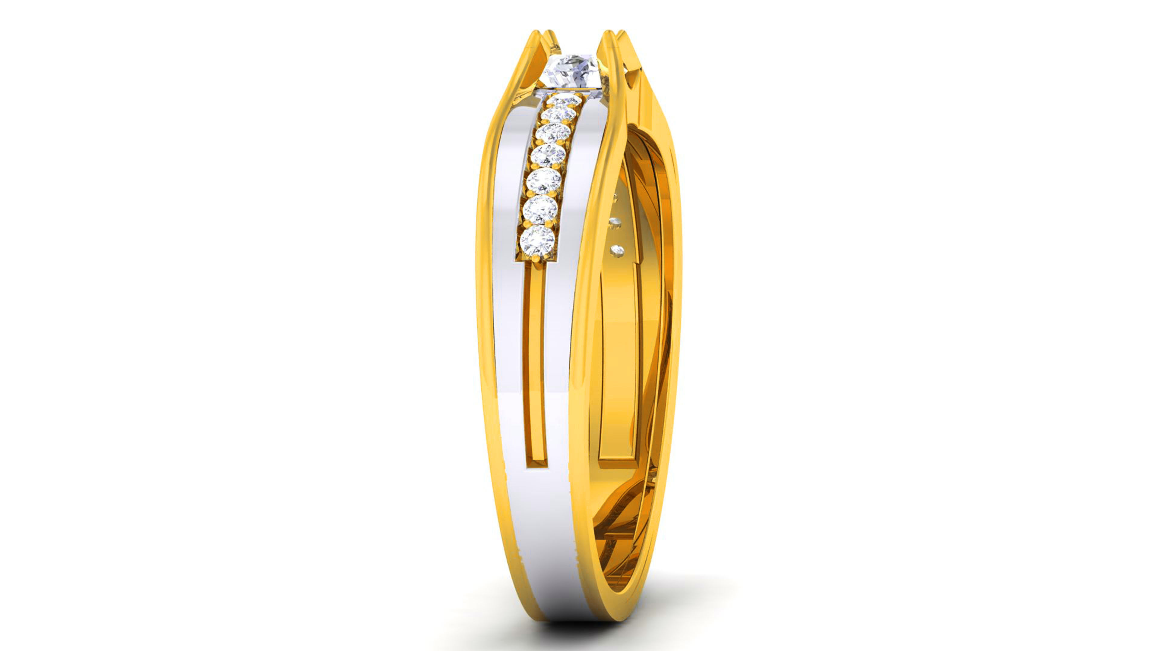 Couple Band Ring 3dm render detail  3D print model_10