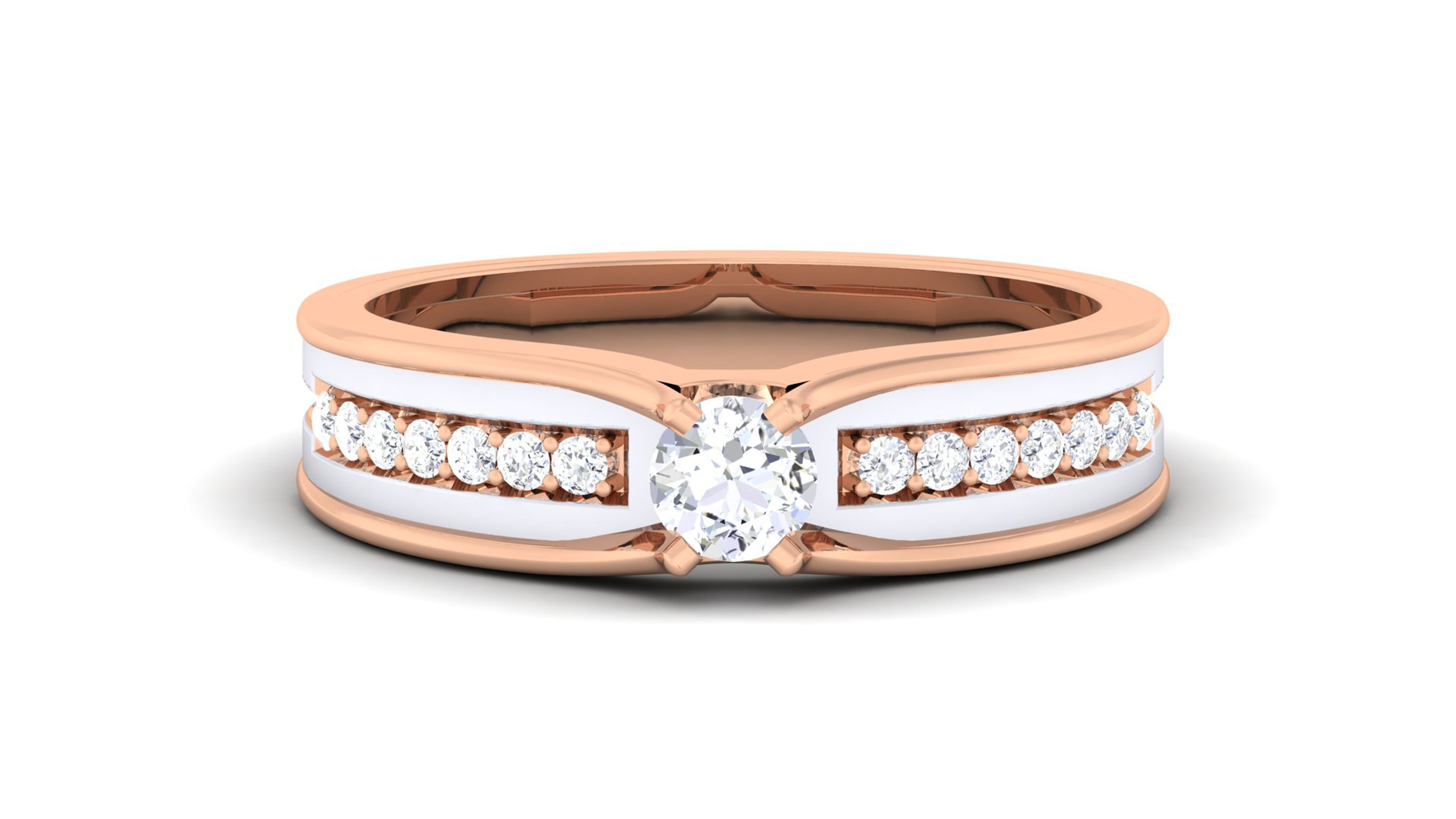 Couple Band Ring 3dm render detail  3D print model_23