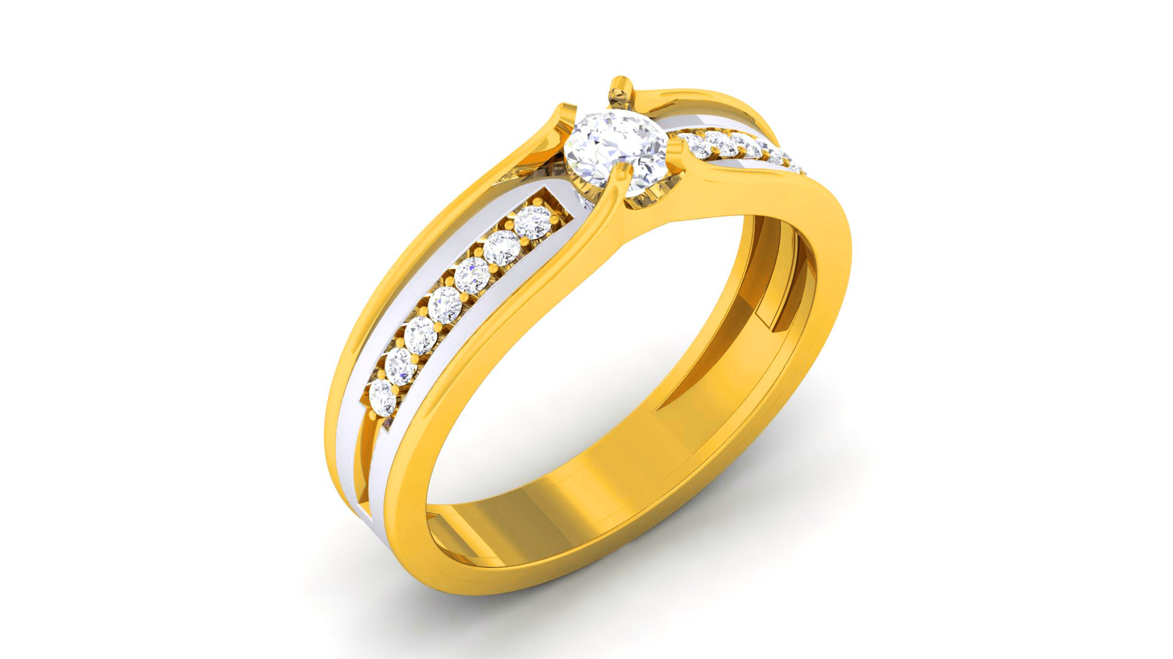 Couple Band Ring 3dm render detail  3D print model_18