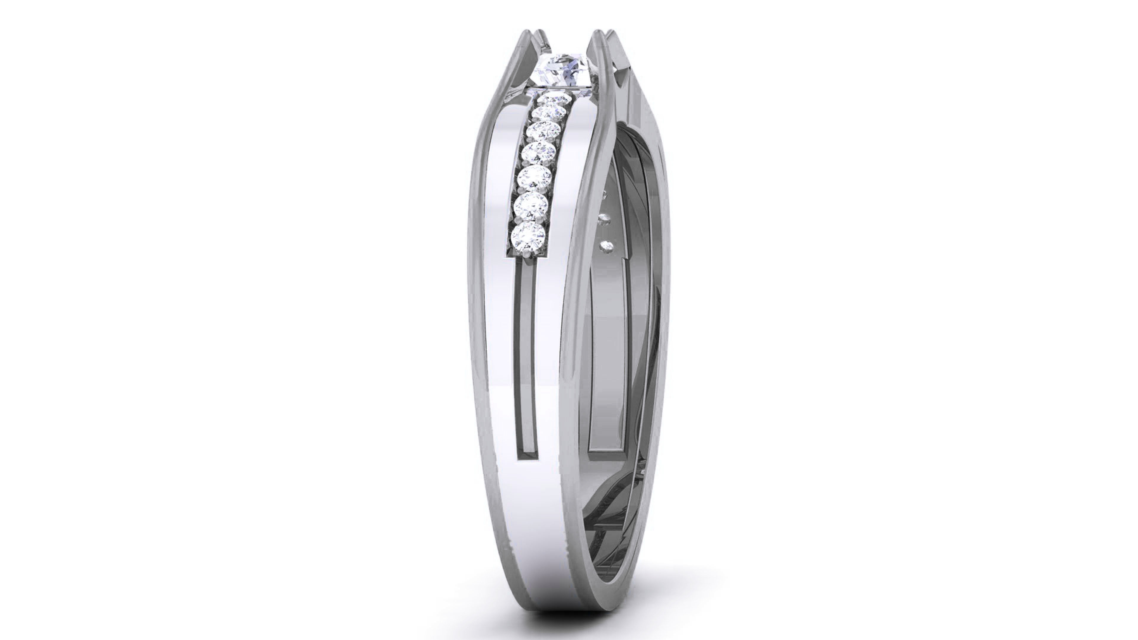 Couple Band Ring 3dm render detail  3D print model_11