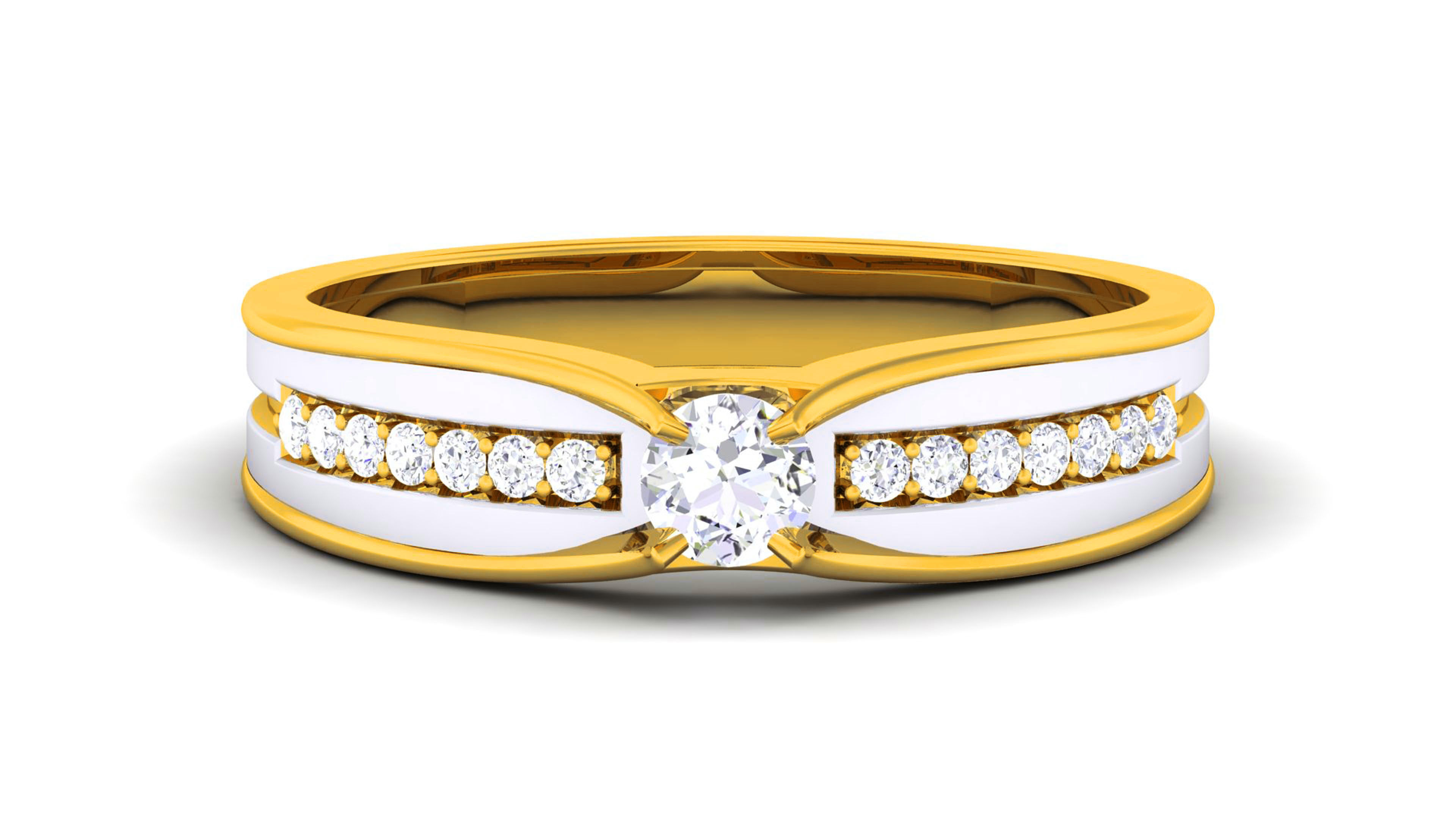 Couple Band Ring 3dm render detail  3D print model_13