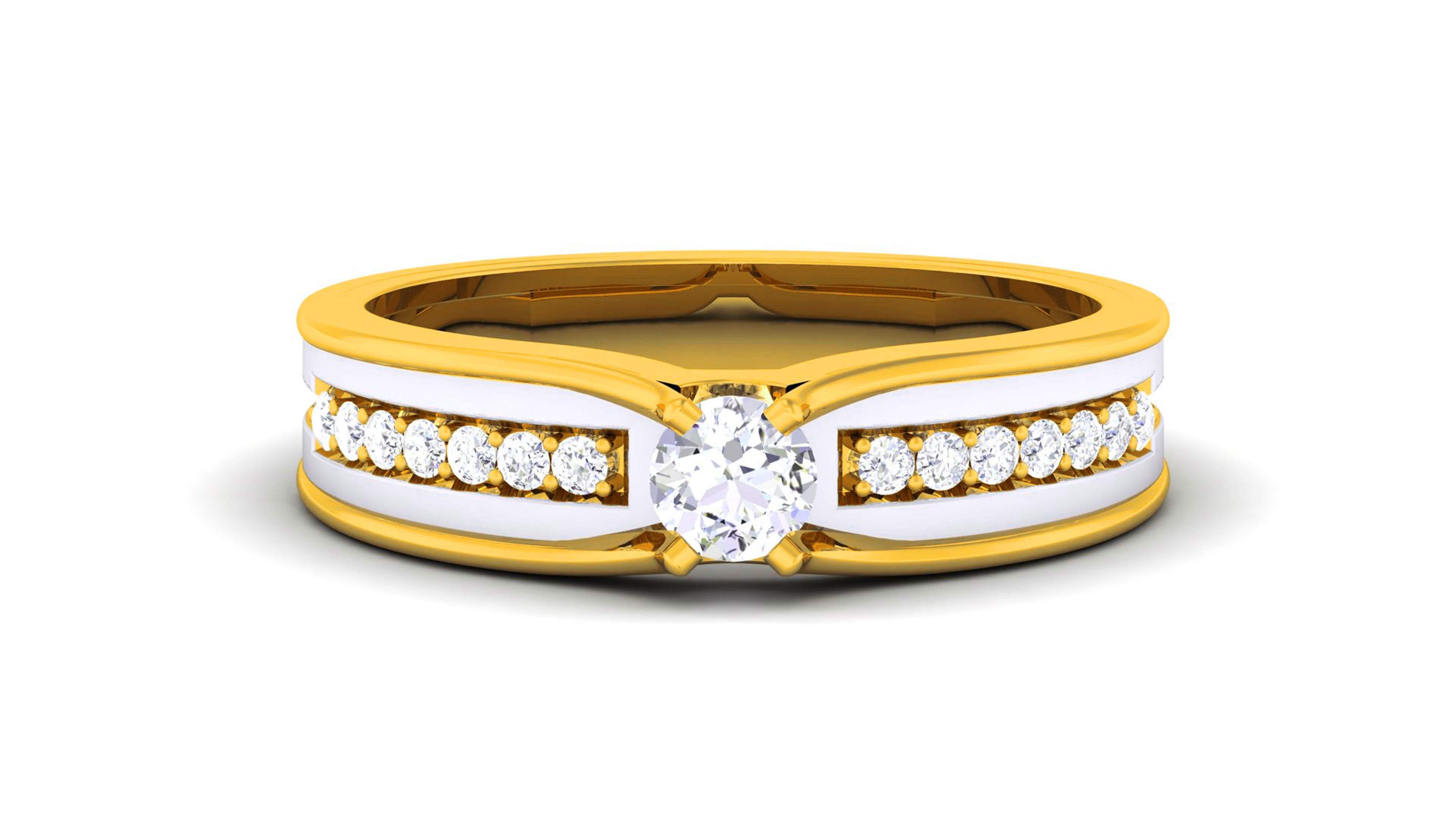 Couple Band Ring 3dm render detail  3D print model_24