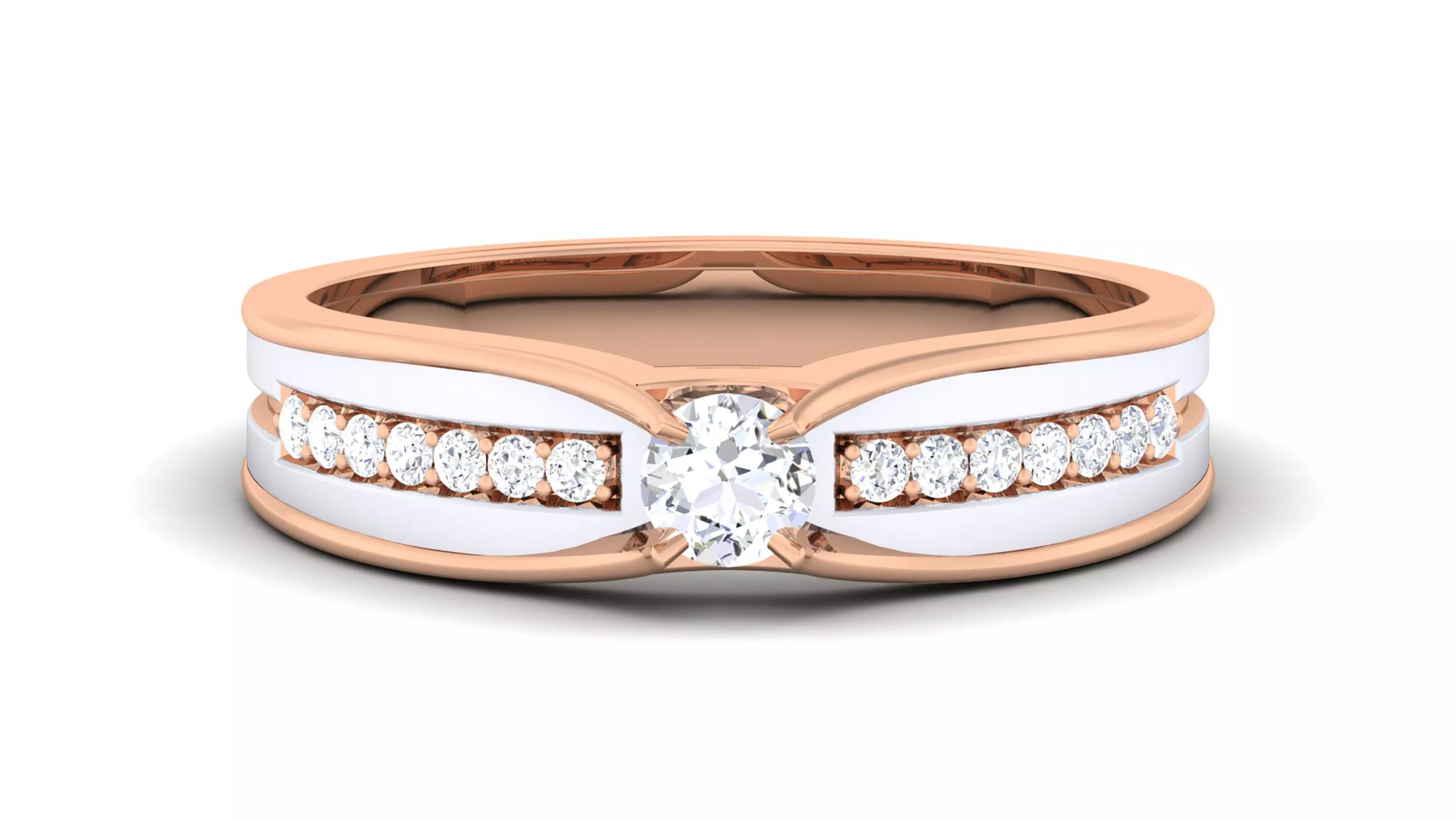 Couple Band Ring 3dm render detail  3D print model_0