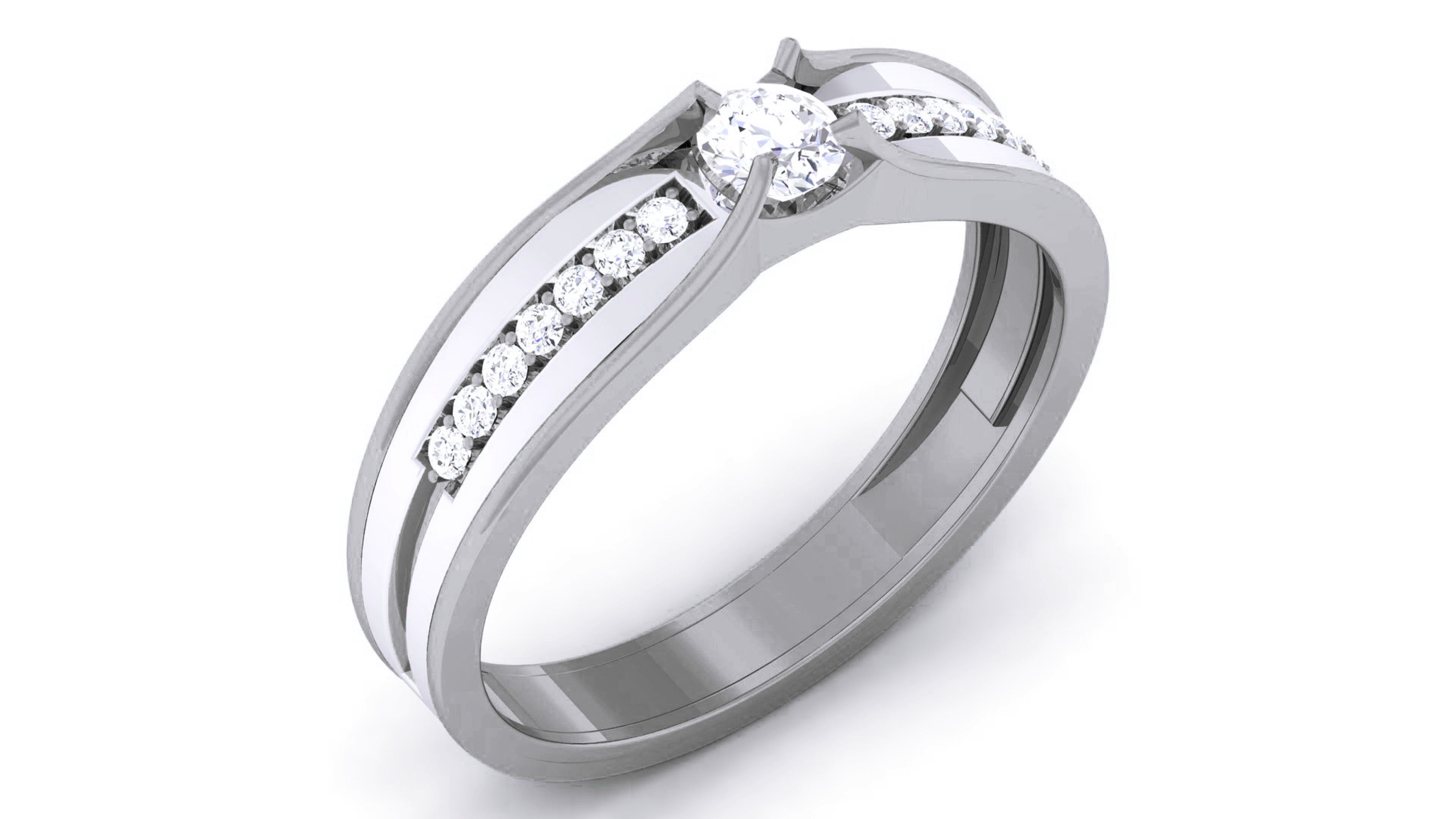 Couple Band Ring 3dm render detail  3D print model_8