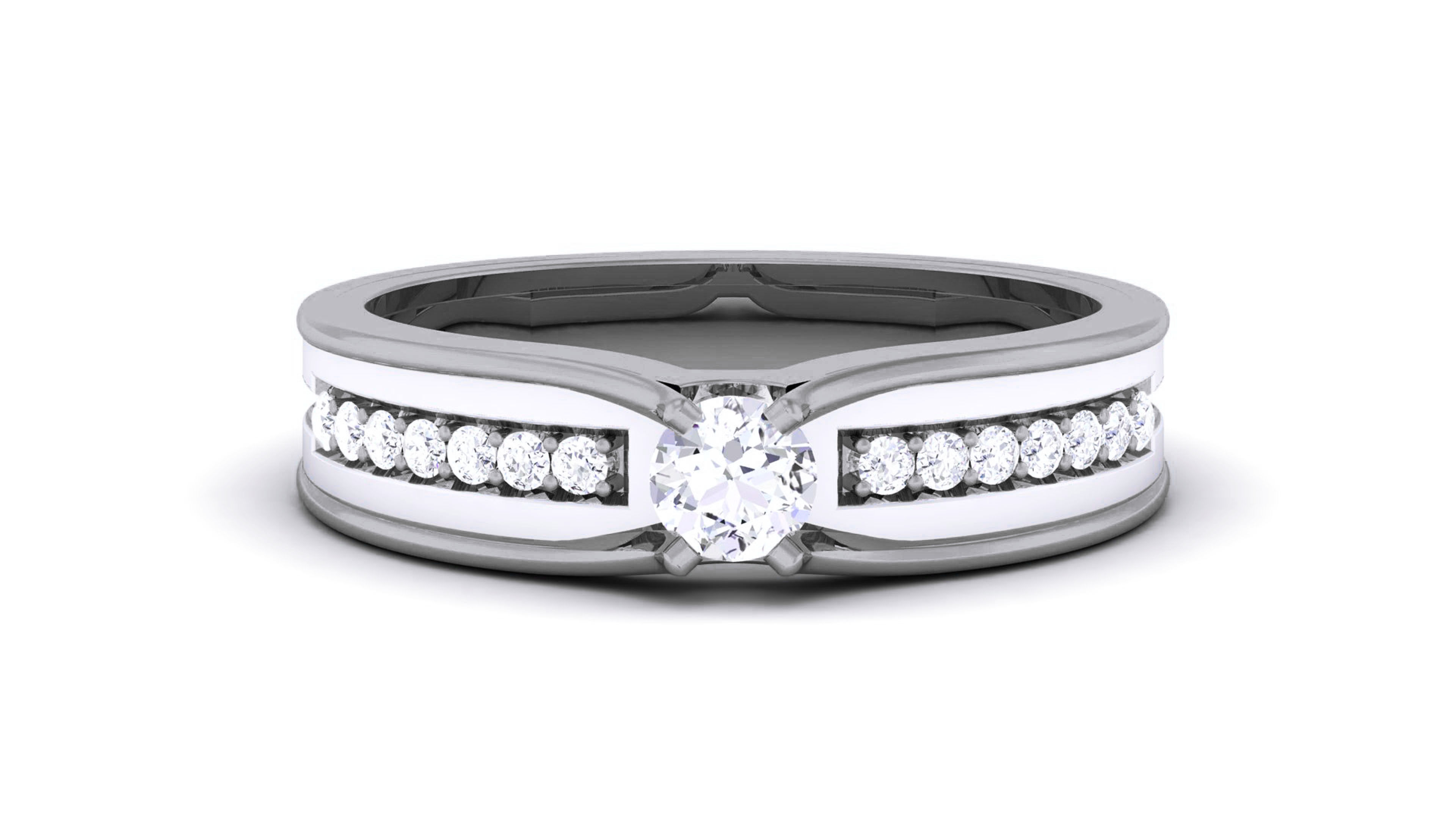 Couple Band Ring 3dm render detail  3D print model_25