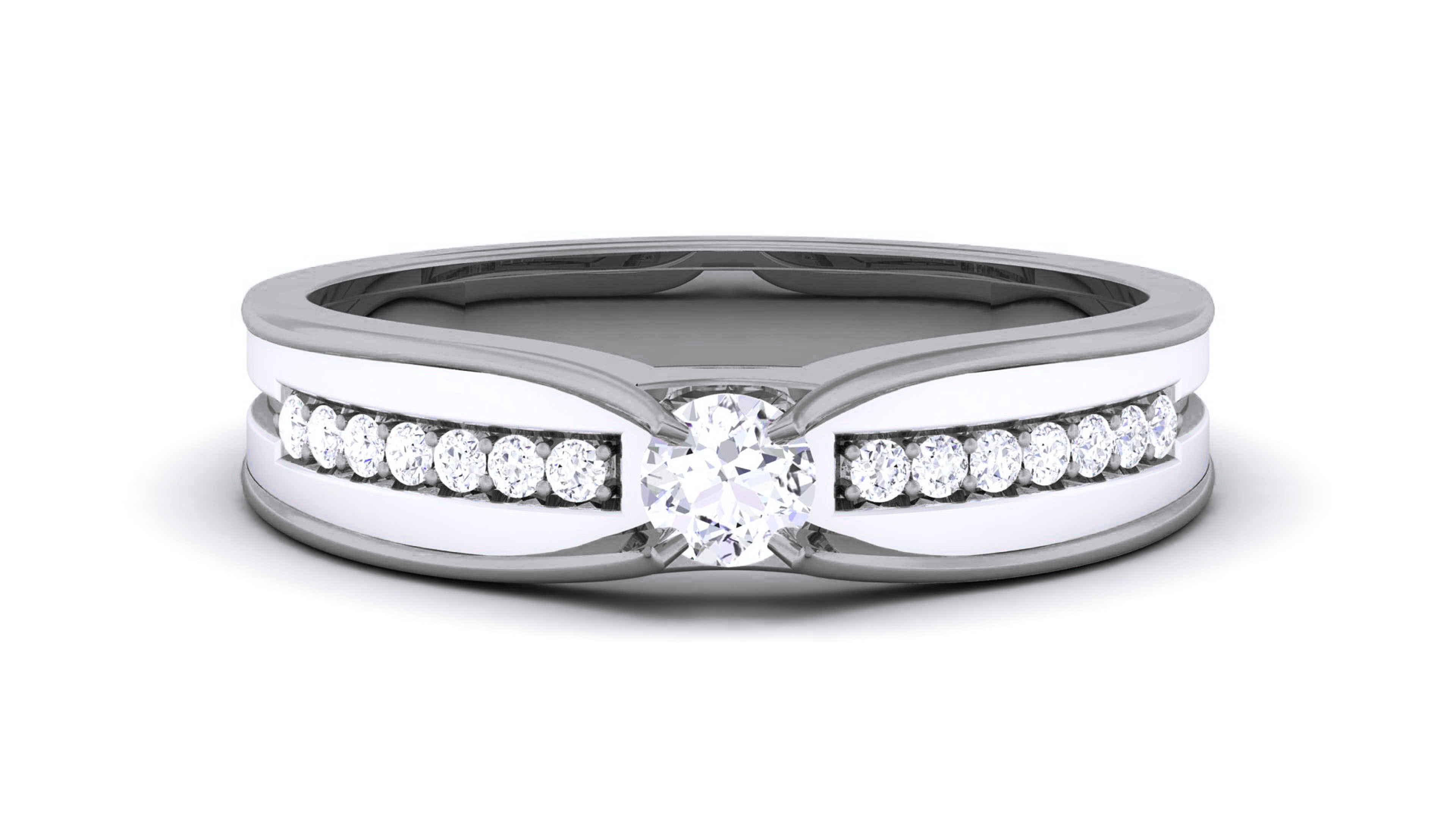 Couple Band Ring 3dm render detail  3D print model_12