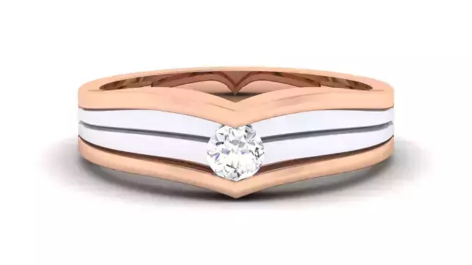 Couple Band Ring 3dm render detail 