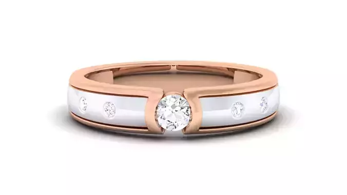 Couple Band Ring 3dm render detail 