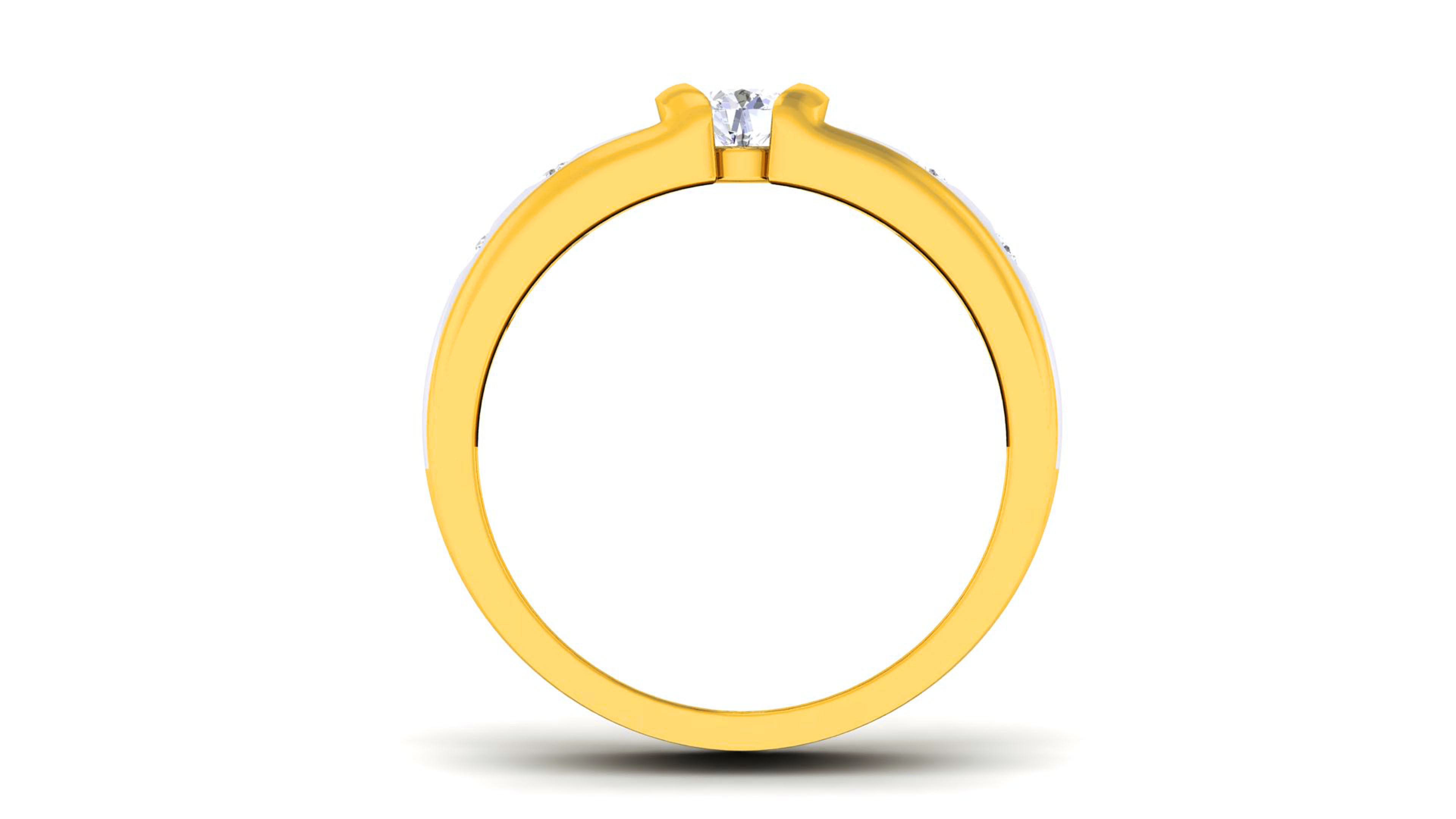 Couple Band Ring 3dm render detail 3D print model_15