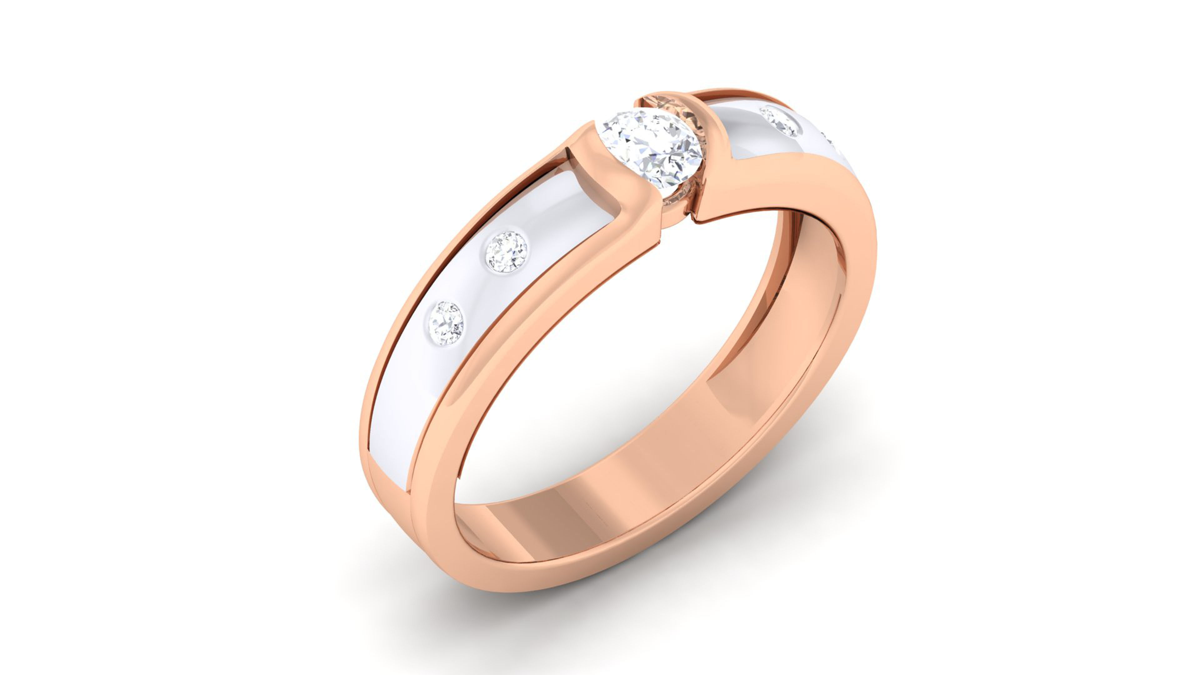 Couple Band Ring 3dm render detail 3D print model_17