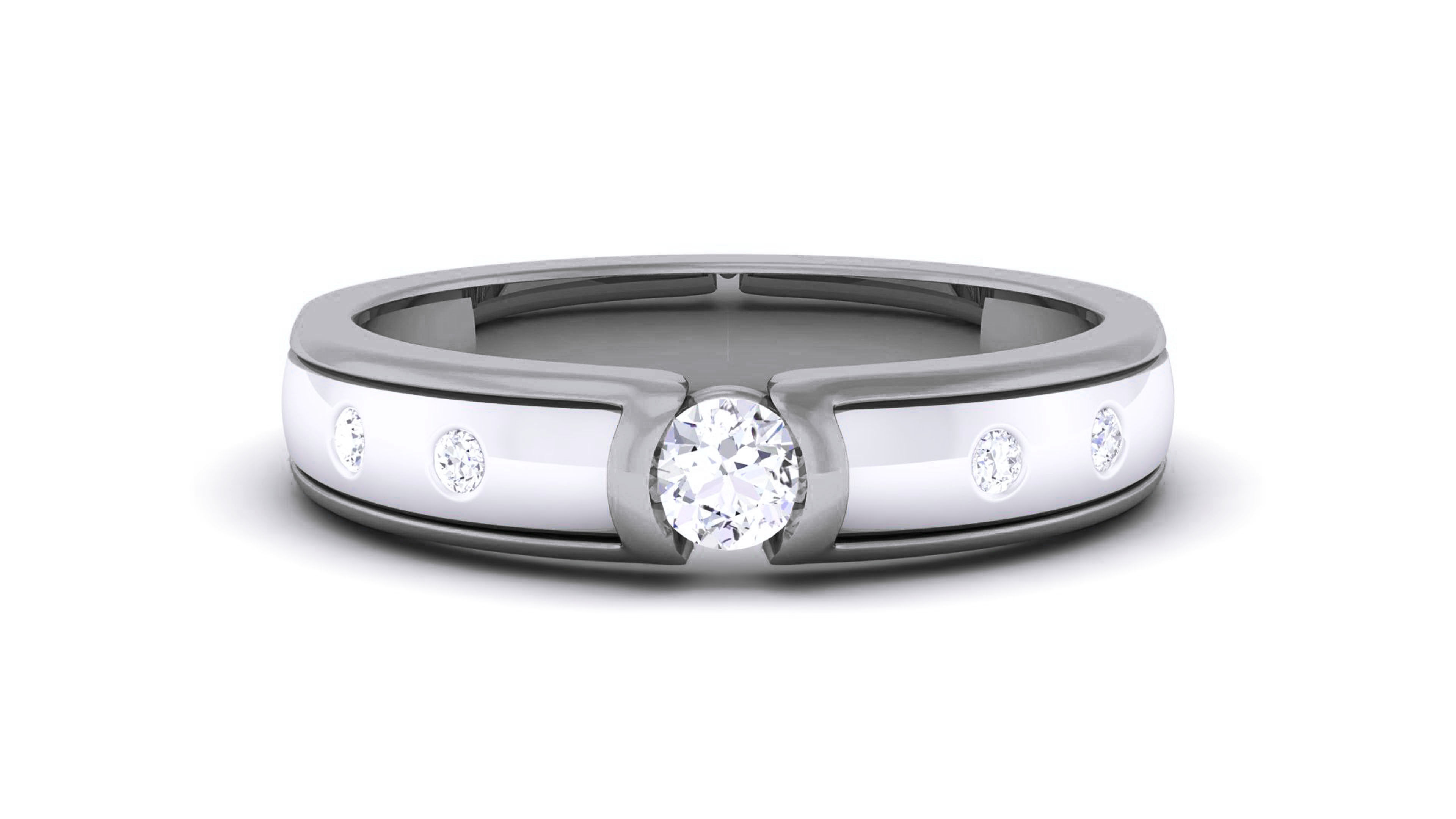 Couple Band Ring 3dm render detail 3D print model_12