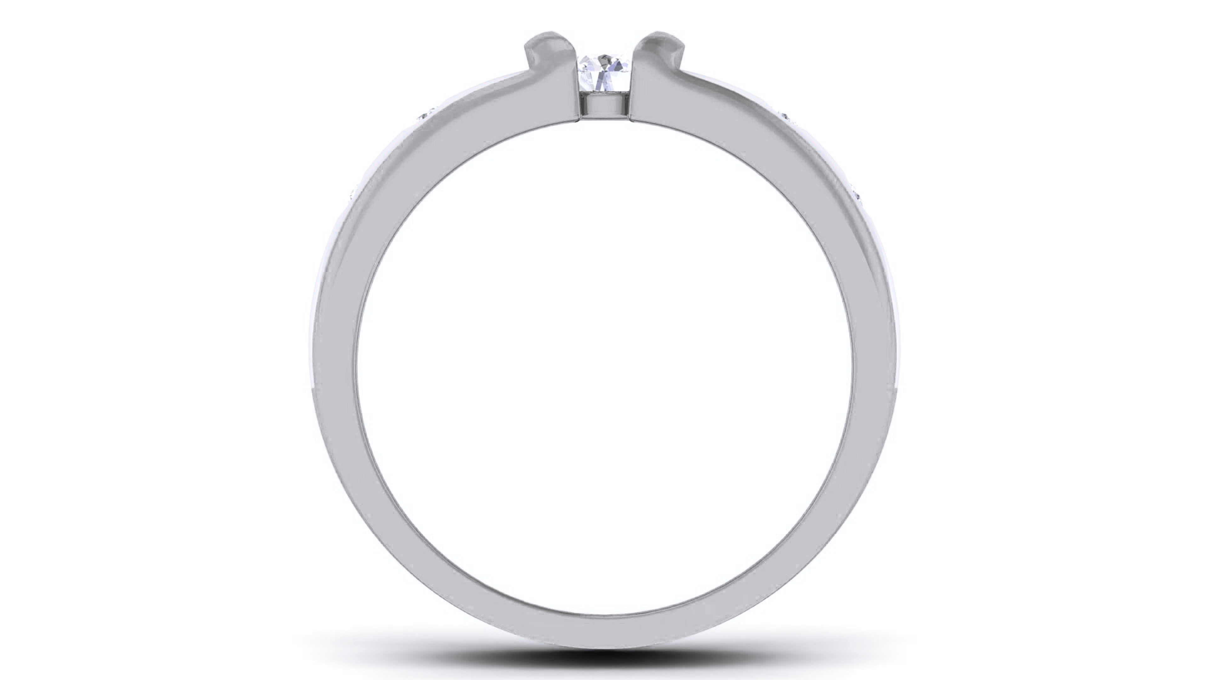 Couple Band Ring 3dm render detail 3D print model_5