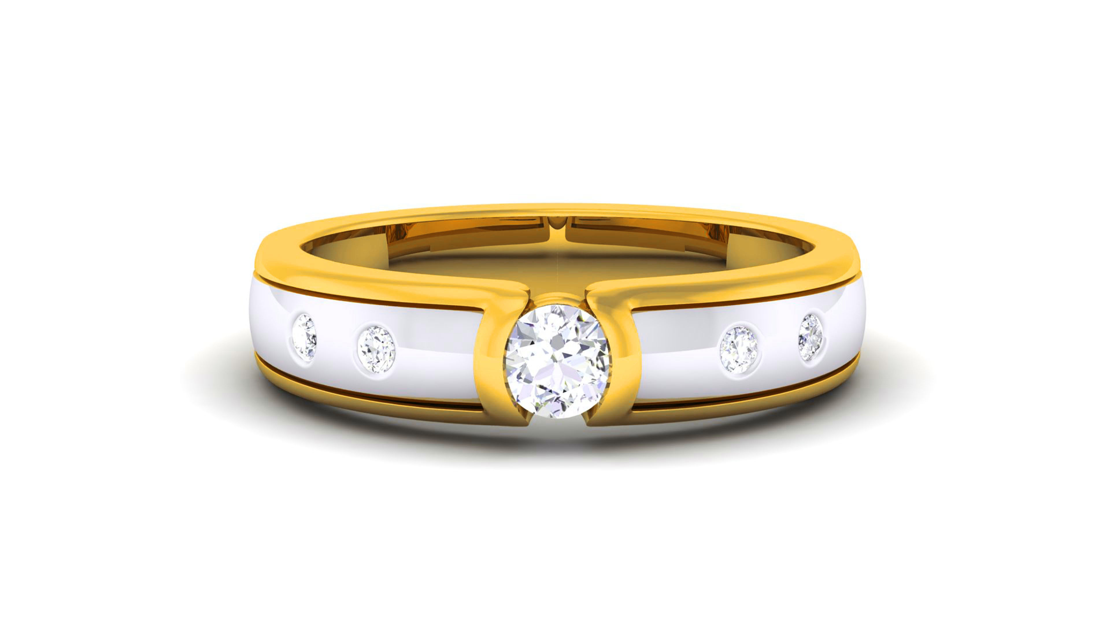 Couple Band Ring 3dm render detail 3D print model_24