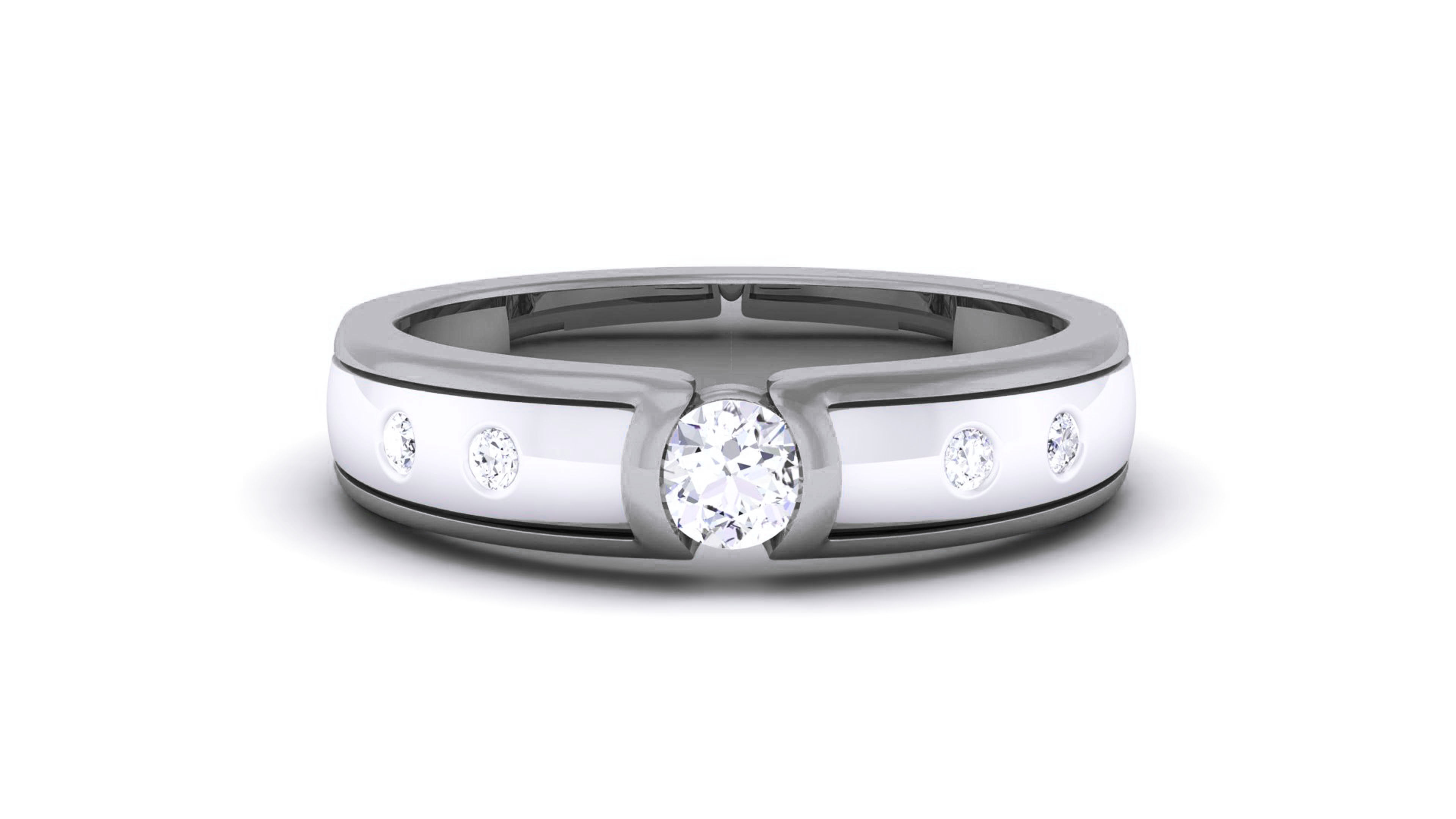 Couple Band Ring 3dm render detail 3D print model_25