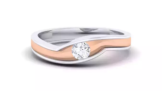 Couple Band Ring 3dm render detail 