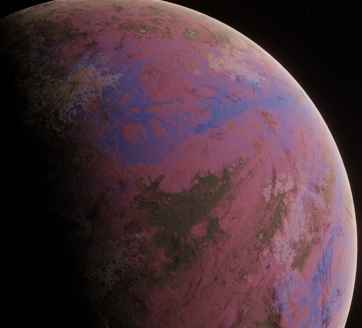 Planet Space Ready to game Low-poly 3D model_1