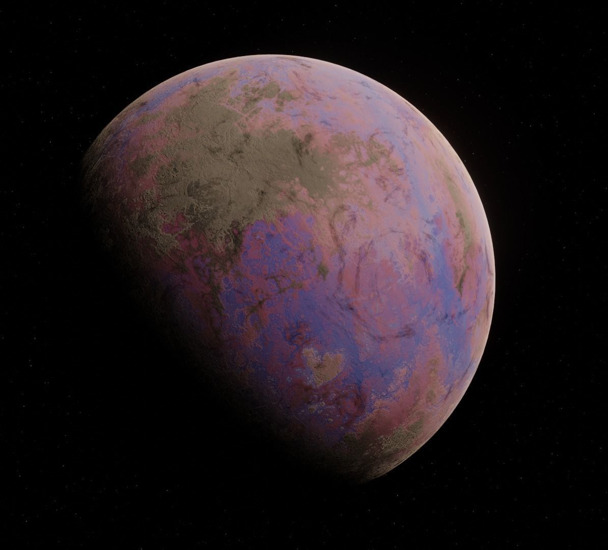 Planet Space Ready to game Low-poly 3D model_7