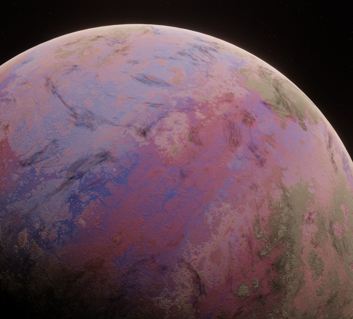 Planet Space Ready to game Low-poly 3D model_16