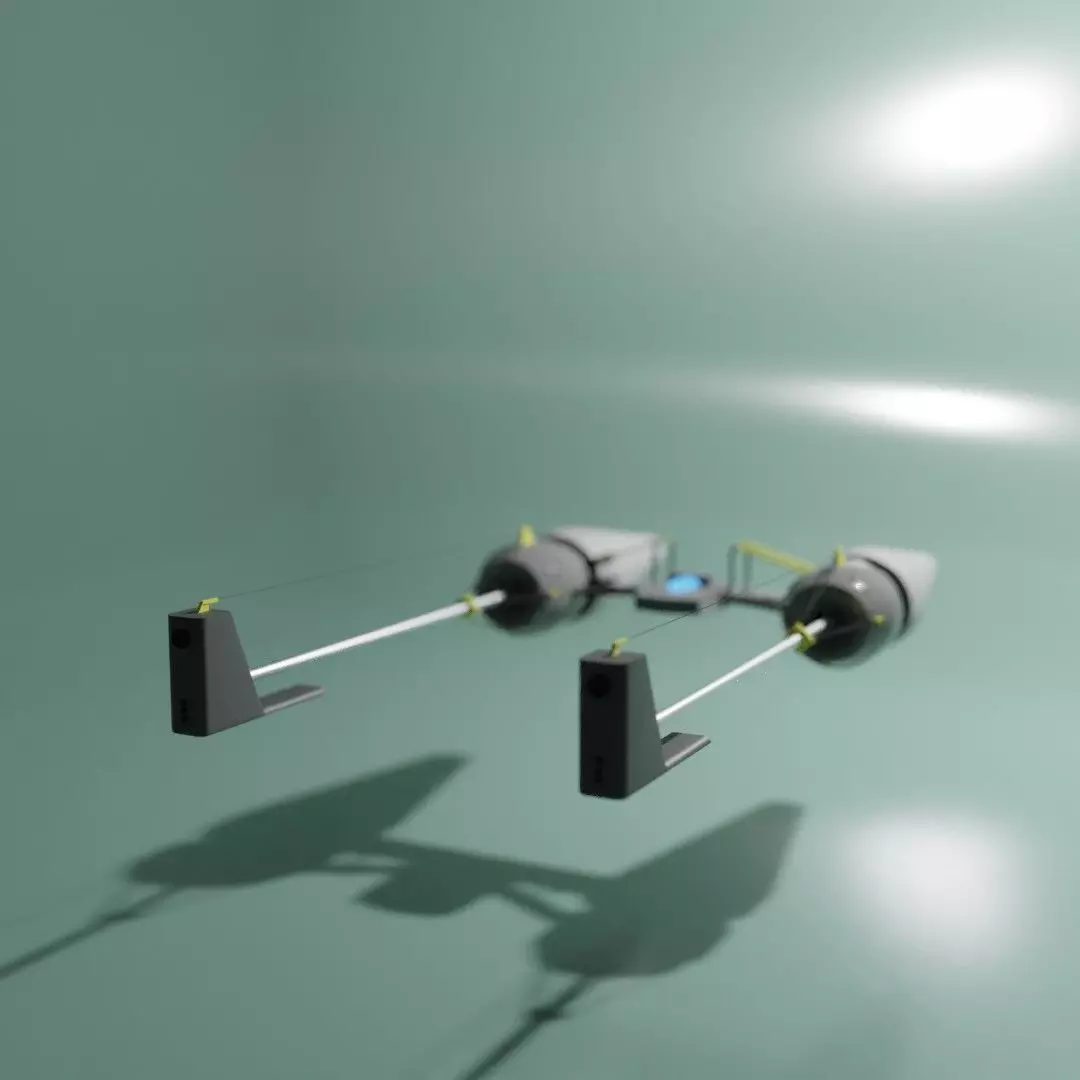 Sci-fi gun drone Free low-poly 3D model