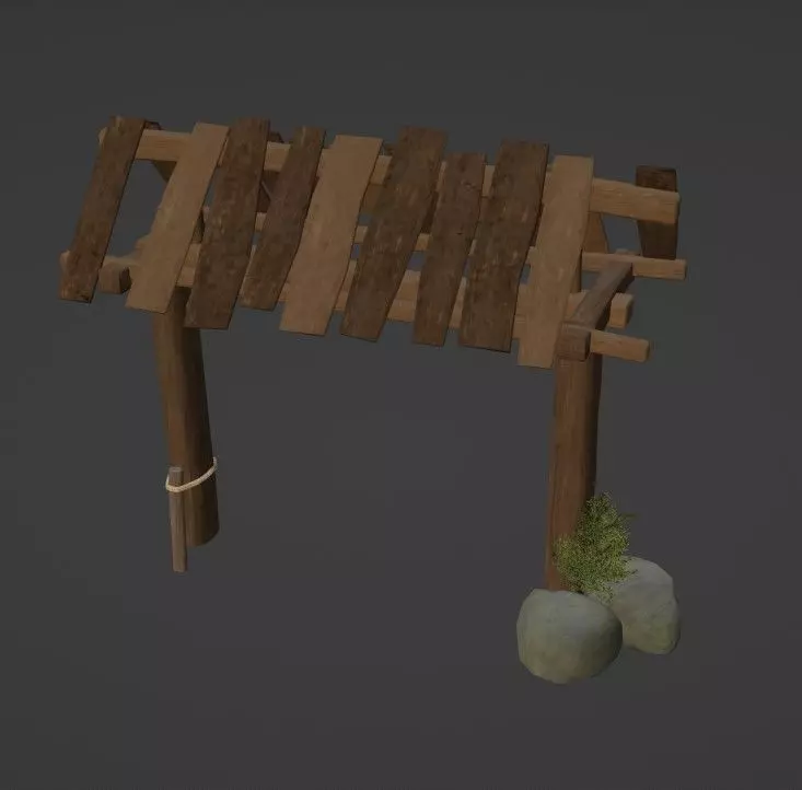 Medieval enter gate Free 3D model