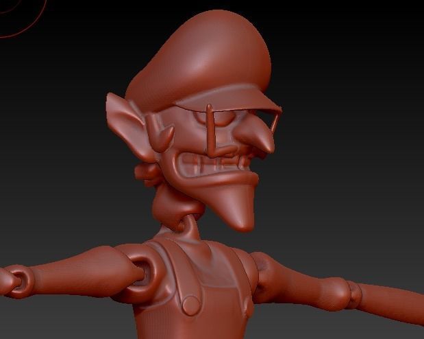 WALUIGI FLEXI 3D print model_2