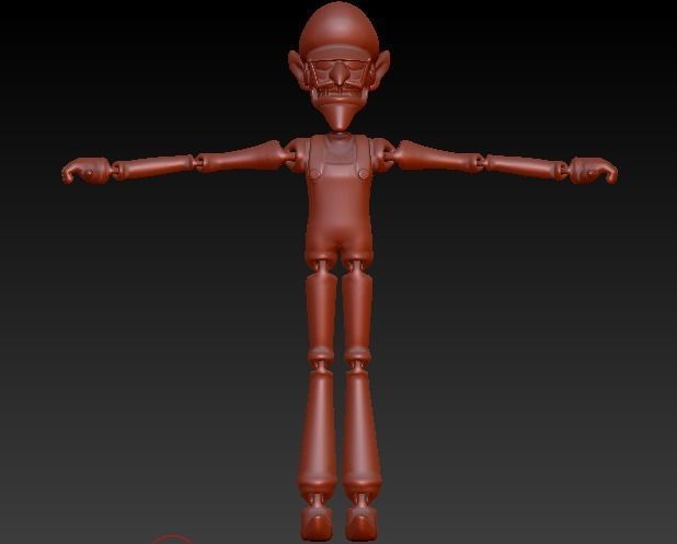 WALUIGI FLEXI 3D print model_4