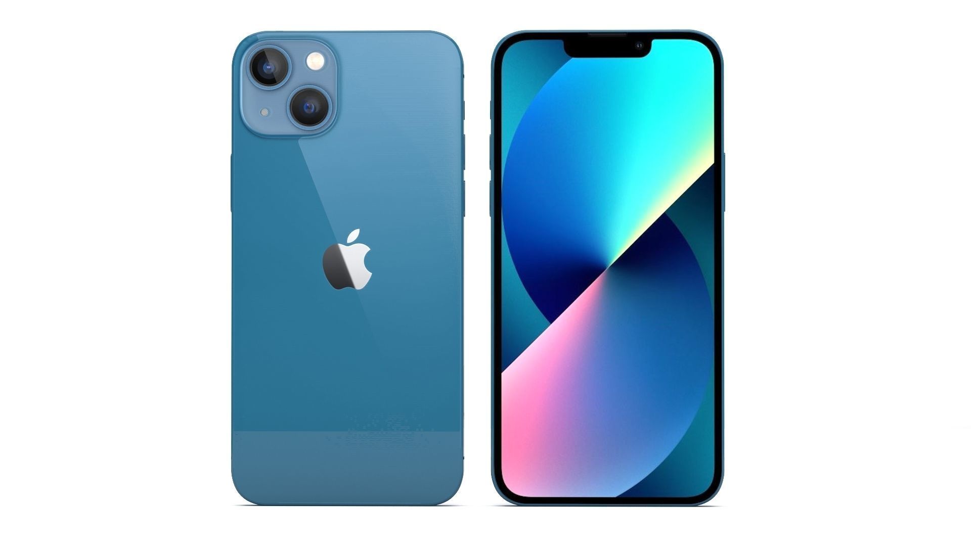 Apple iPhone 13 Blue 3D model_2