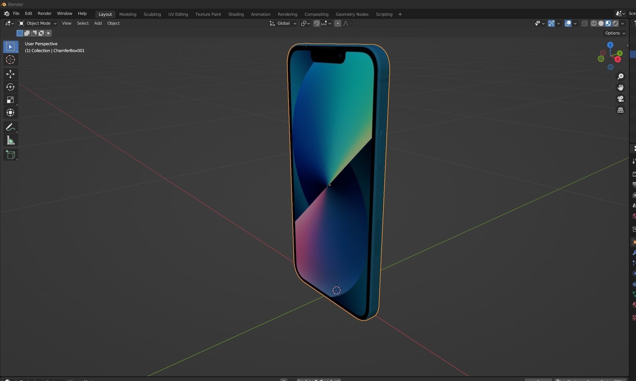 Apple iPhone 13 Blue 3D model_18