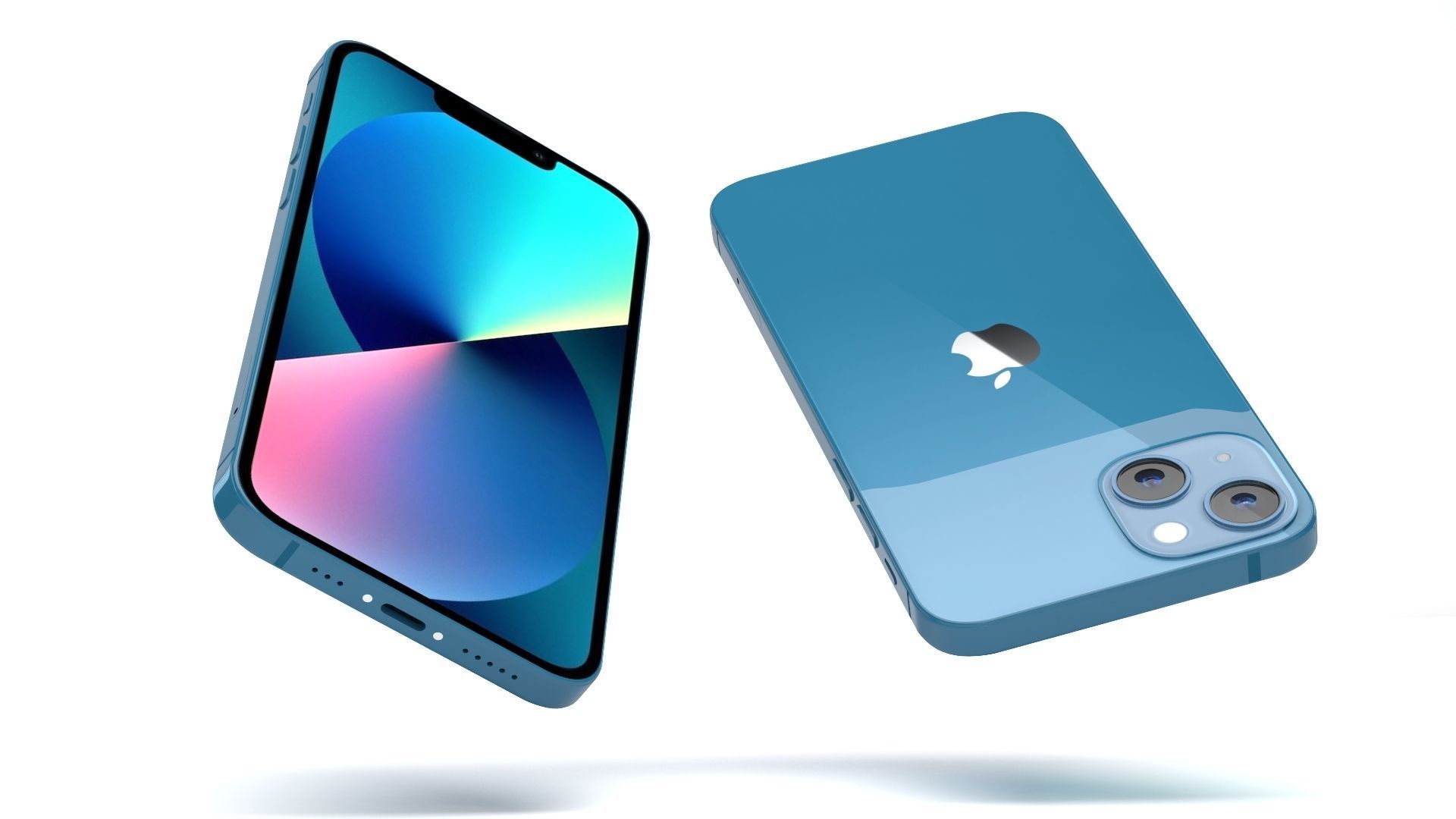 Apple iPhone 13 Blue 3D model_9