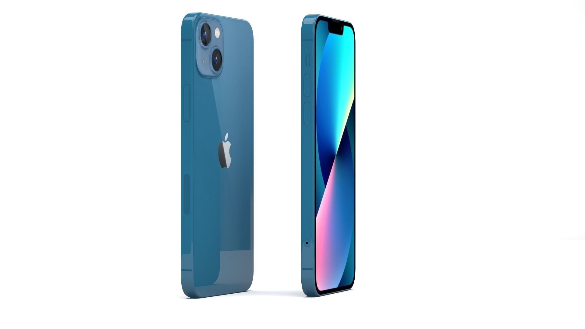 Apple iPhone 13 Blue 3D model_7