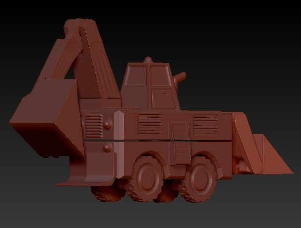 Excavator Print in Place 3D print model_8
