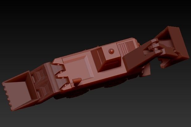 Excavator Print in Place 3D print model_7