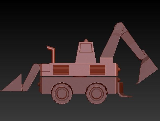 Excavator Print in Place 3D print model_9