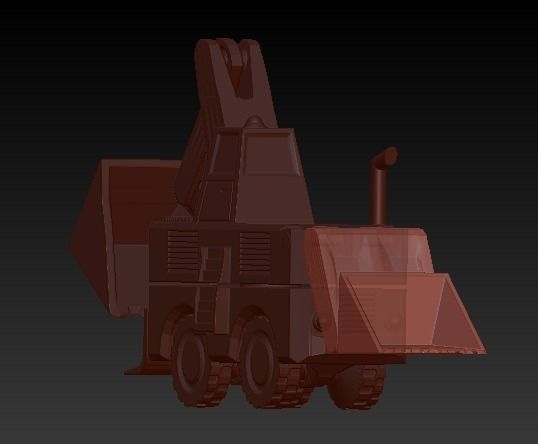 Excavator Print in Place 3D print model_6