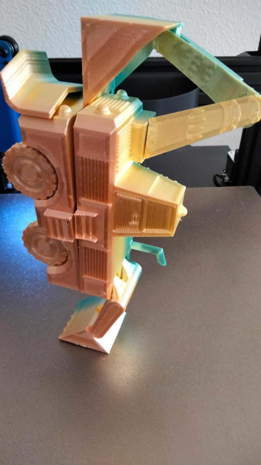 Excavator Print in Place 3D print model_4