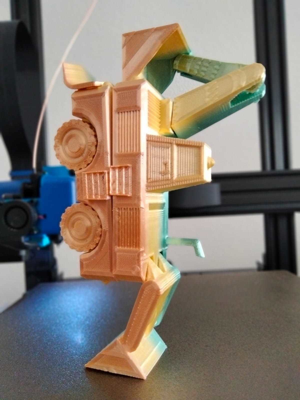 Excavator Print in Place 3D print model_1