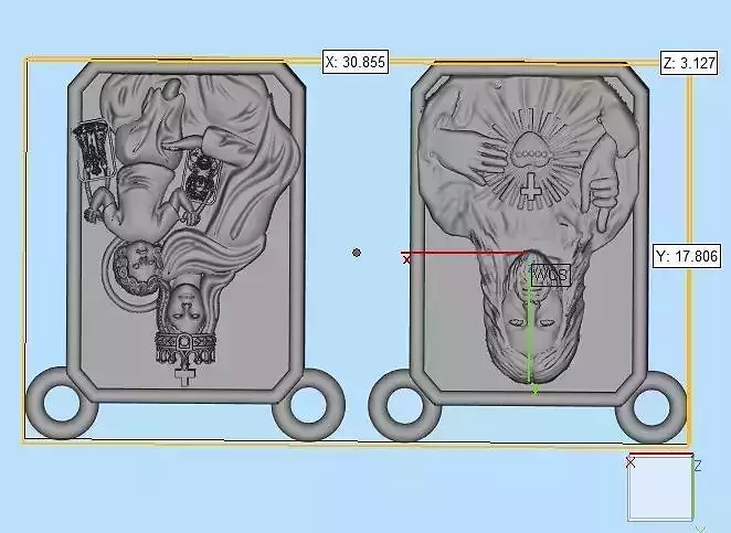 jesus gold silver ornament