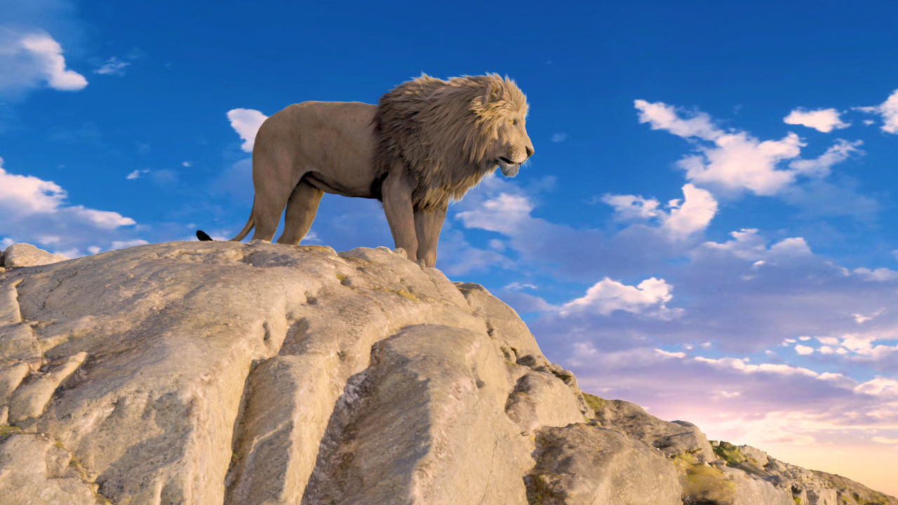 Lion 3D model created in Houdini 3D model_4