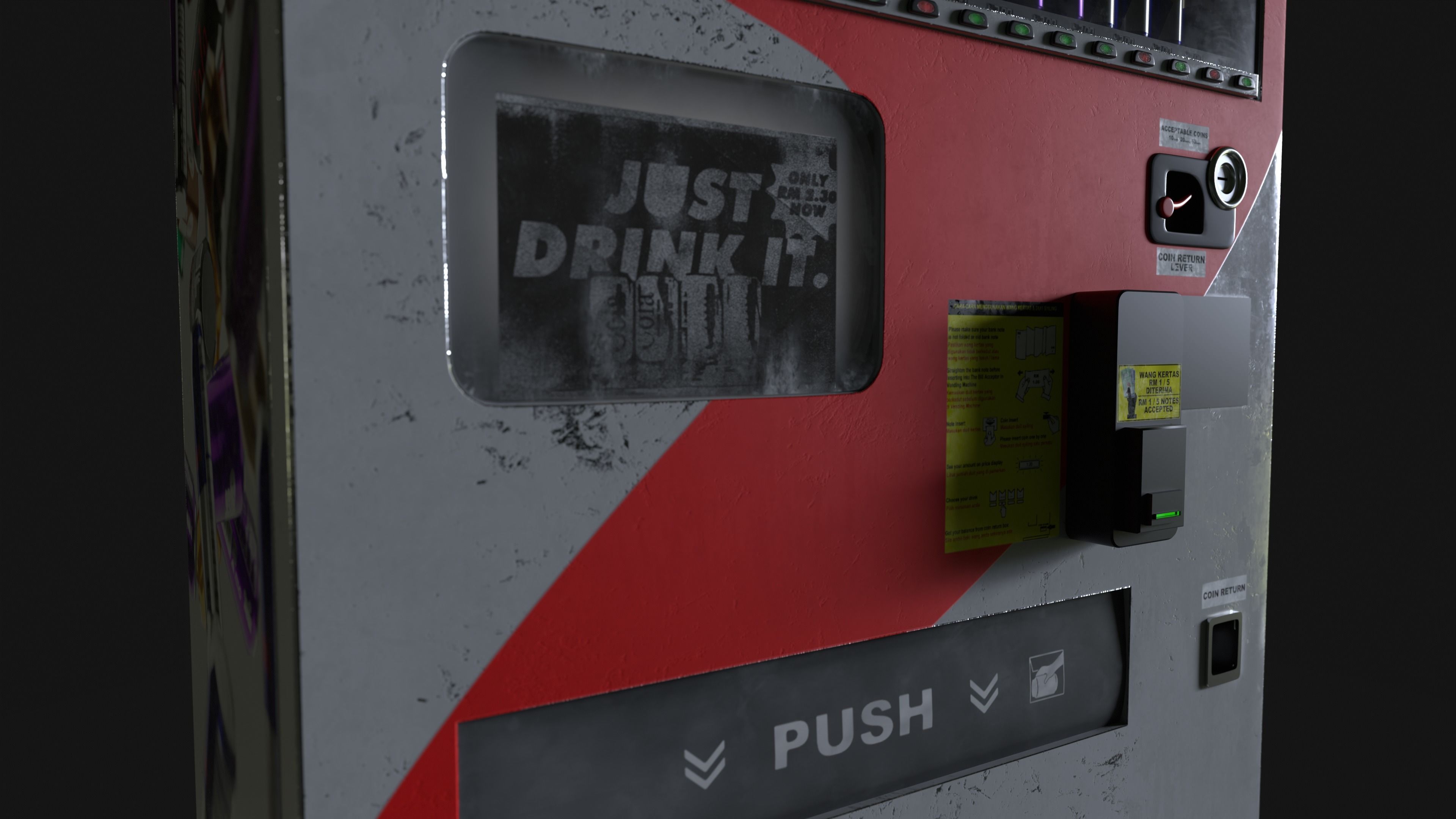Vending Machine Low-poly 3D model_7