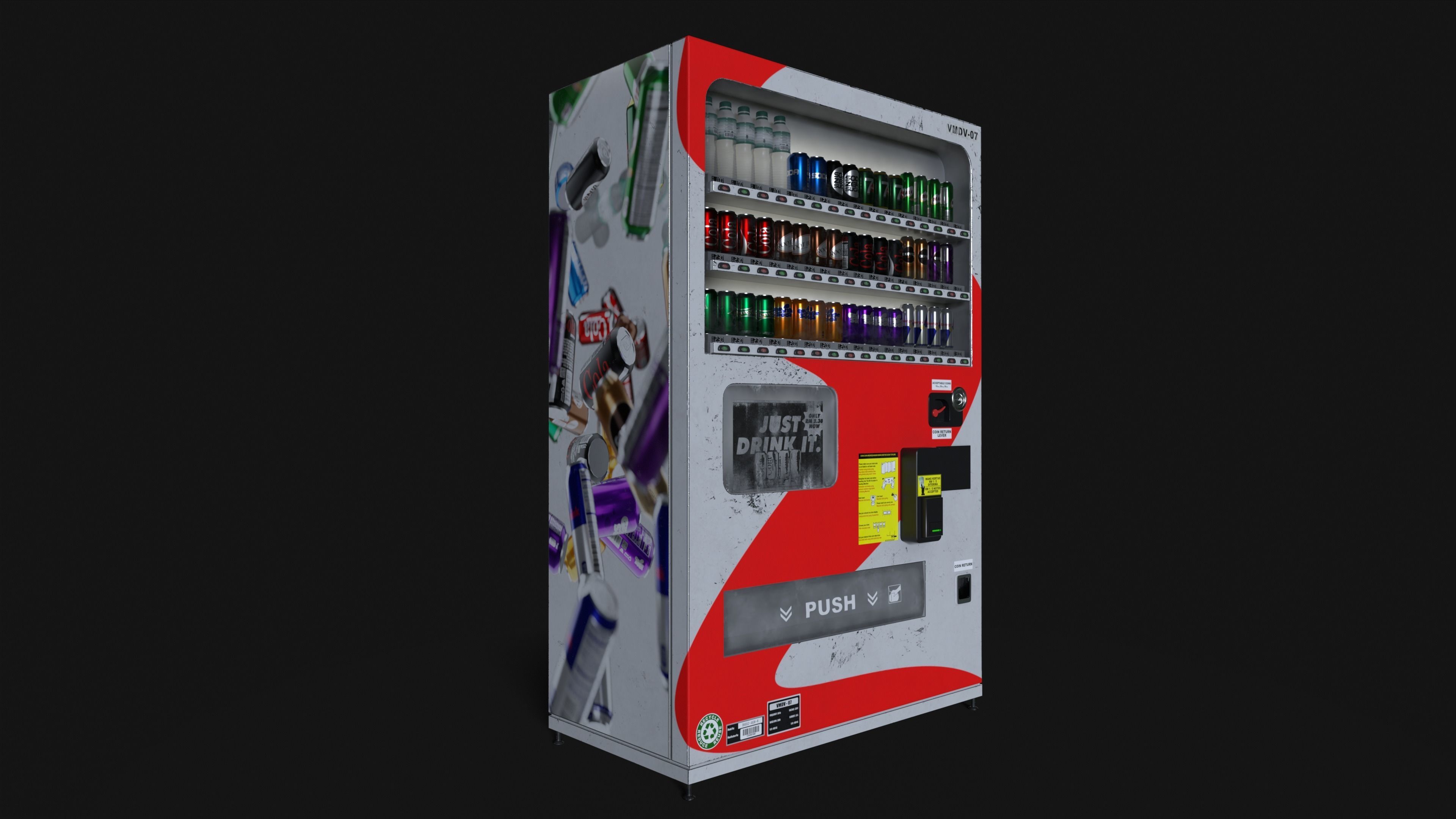 Vending Machine Low-poly 3D model_3