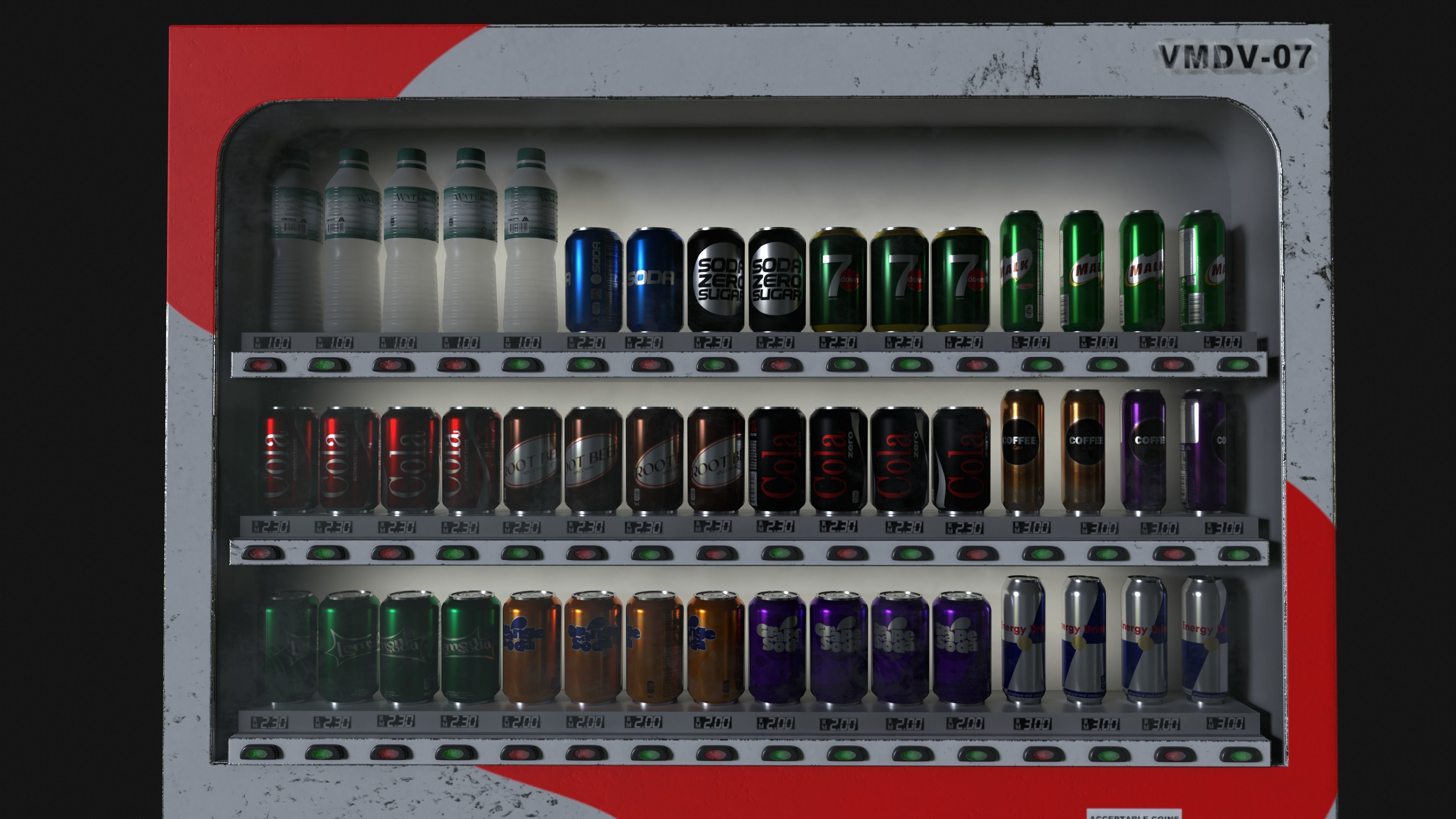 Vending Machine Low-poly 3D model_6