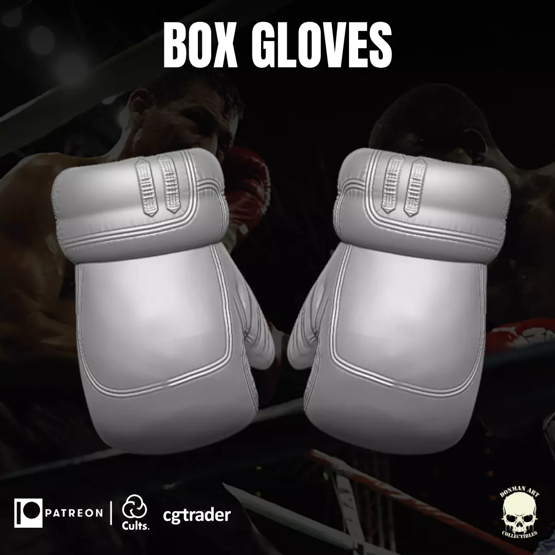 Box Gloves for action figures 3D print model
