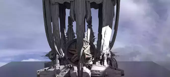 Sci Fi Wraith Satellite City Towers 4 