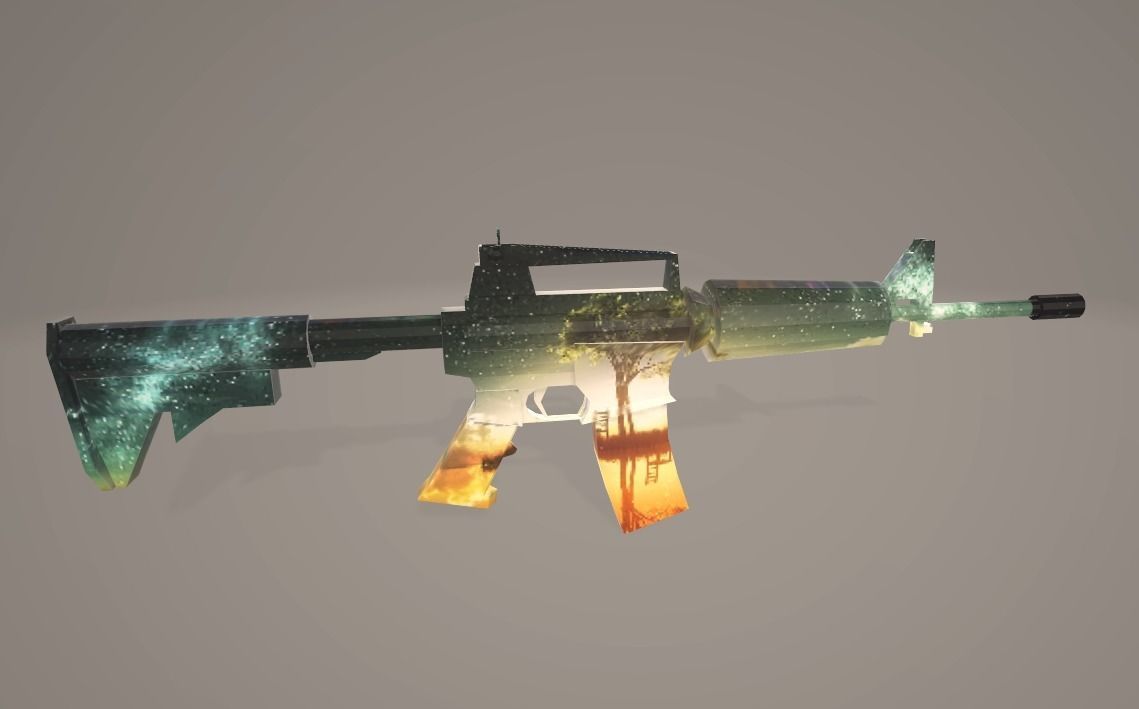 M416 with high-quality texture 3D model_2