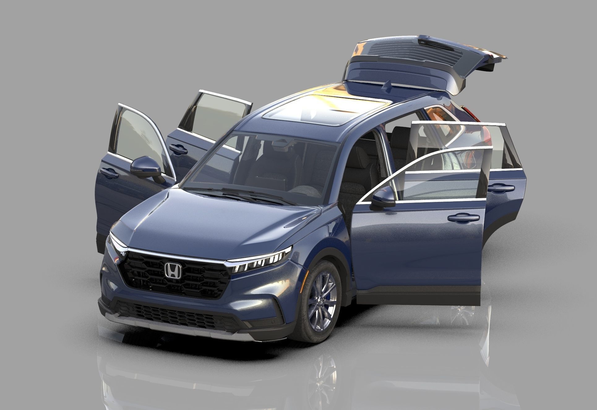 Honda CR-V 2023 HQ interior 3D model_10