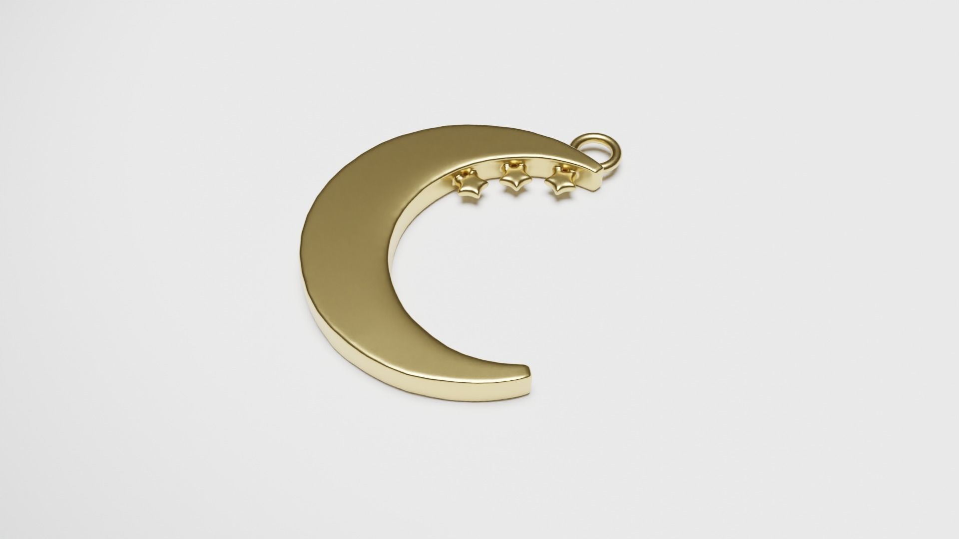 Moon Pendant 3D Print Model 3D print model_1