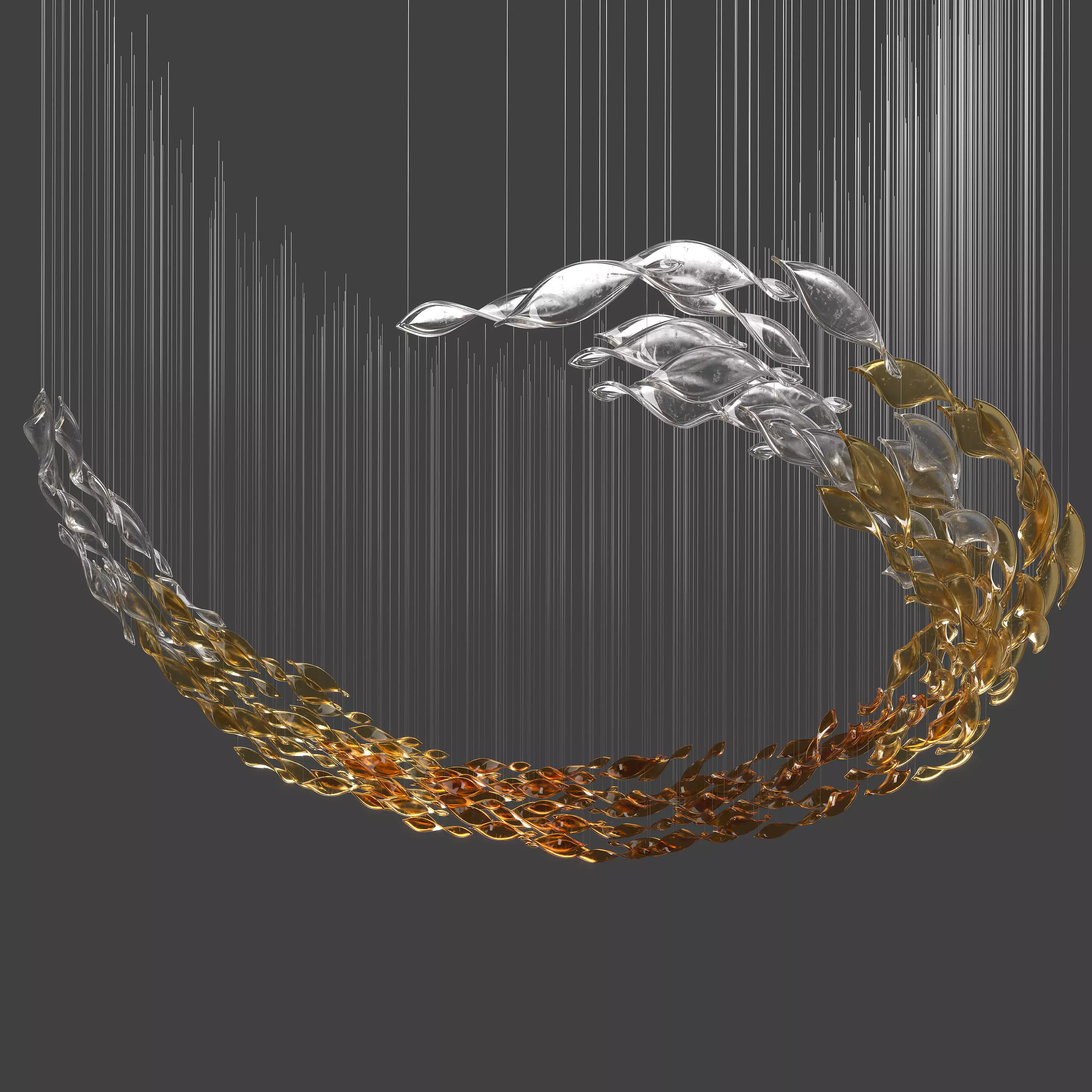 Waves Chandelier 3D model