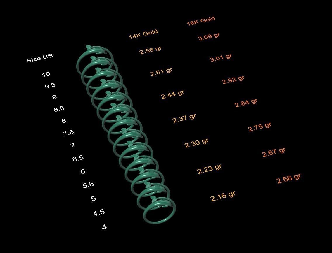 Dolphin ring 3D print model_19