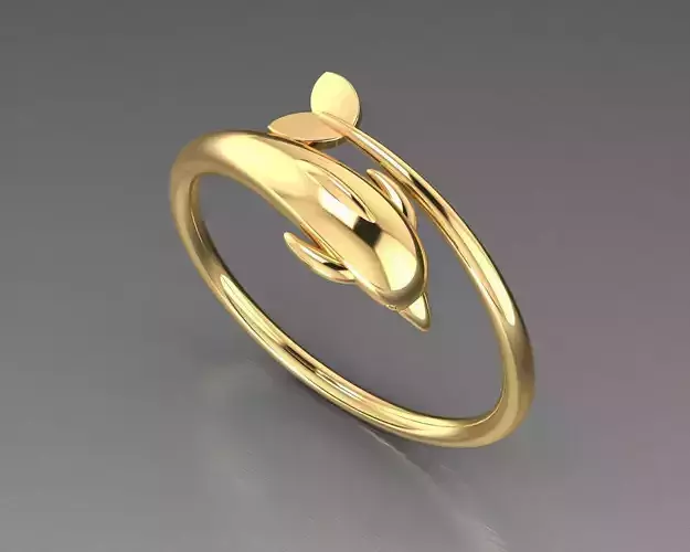 Dolphin ring 3D print model