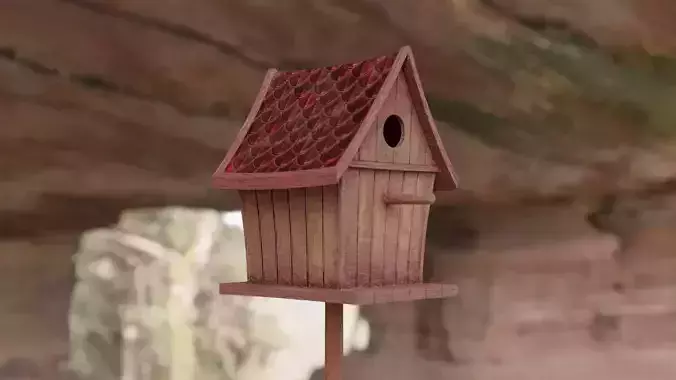 Bird House Low-poly 3D model